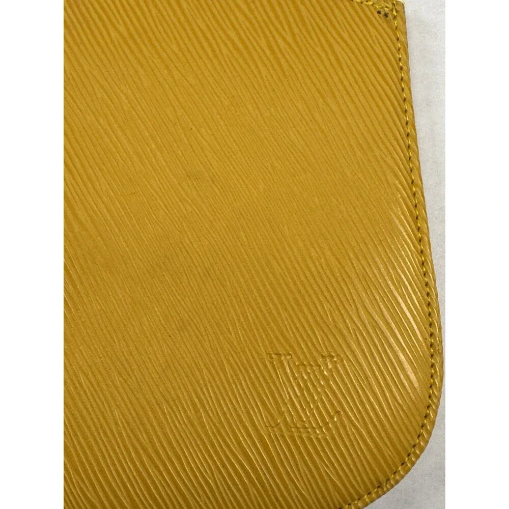 Vintage Louis Vuitton Epi Leather Jaune Yellow Clutch Pochette Made France